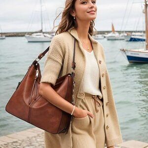 NEW! Hobo Handbag Crossbody Shoulder Tote Bag for Women Black Brown
